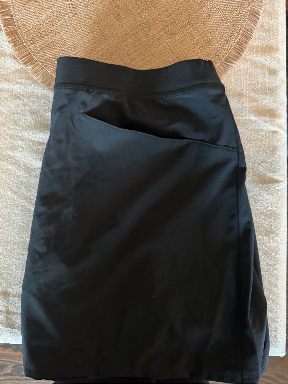 Ralph Lauren Black Pencil Skort with Front Pocket